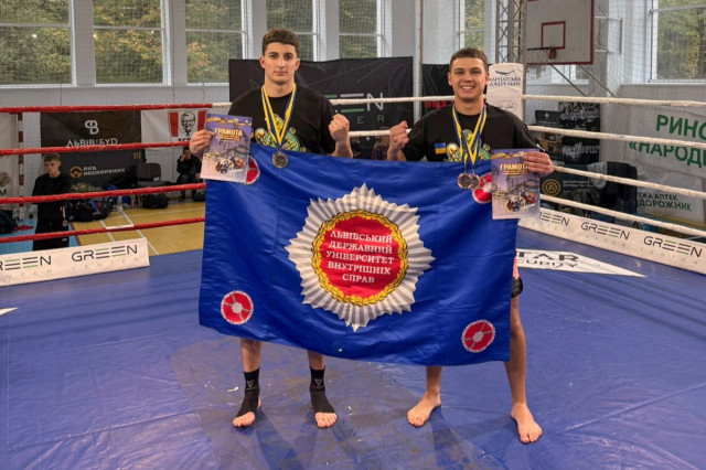Курсанти ЛьвДУВС здобули чотири медалі на чемпіонаті України з кікбоксингу WPKA